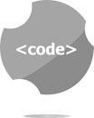 Code sign icon. Programming language symbol. Circles buttons Royalty Free Stock Photo