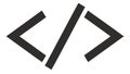 Code snippet or HTML tag icon for software developers, vector design Generative AI Royalty Free Stock Photo