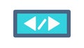 Code Snippet Video Player Icon, Digital Development & Media, vector design Generative AI Royalty Free Stock Photo