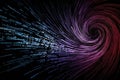 Code Strings Create a Dynamic Spiral Vortex in an Abstract Programming Background Showcasing Motion and Depth Royalty Free Stock Photo