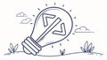 Code symbols idea script Lightbulb with code symbols, scripting concepts and digital creativity. Vector Design, Generative AI