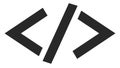 Code tag icon for programming and web development vector, vector design Generative AI Royalty Free Stock Photo