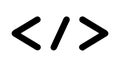Code tags icon representing programming web development , vector design Generative AI Royalty Free Stock Photo