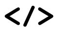 Code Tags Icon Vector for Development Programming Web Design, vector design Generative AI Royalty Free Stock Photo
