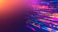 Code tapestry: innovative wallpaper featuring flowing computer code, reflecting beauty of software structure, merging