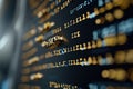 Code tapestry: innovative wallpaper featuring flowing computer code, reflecting beauty of software structure, merging