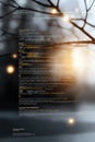 Code tapestry: innovative wallpaper featuring flowing computer code, reflecting beauty of software structure, merging