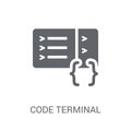 Code terminal icon. Trendy Code terminal logo concept on white b