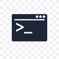 Code terminal transparent icon. Code terminal symbol design from