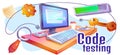 Code testing vector illustration Royalty Free Stock Photo