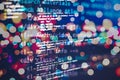 Code text written and created entirely by myself. Abstract computer programming code script Royalty Free Stock Photo