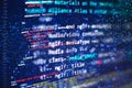 Code text written and created entirely by myself. Abstract computer programming code script Royalty Free Stock Photo