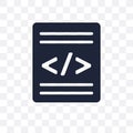 Code transparent icon. Code symbol design from Programming collection.