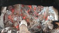 Code for upgrading charcoal for cooking. Royalty Free Stock Photo