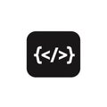Code vector icon sign symbol, programming language icon, html css js coding Royalty Free Stock Photo