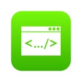 Code window icon digital green