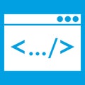 Code window icon white