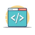 Code Window Showing Programming Tags for Software Development Web Design Royalty Free Stock Photo