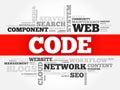 CODE word cloud collage Royalty Free Stock Photo