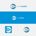 Codec vector logo. Video logo. Media logo