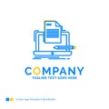 Coder, coding, computer, list, paper Blue Yellow Business Logo t Royalty Free Stock Photo
