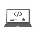 Coder, Custom Coding icon / gray color