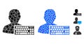 Coder Mosaic Icon of Round Dots Royalty Free Stock Photo