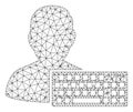 Coder Polygonal Frame Vector Mesh Illustration Royalty Free Stock Photo