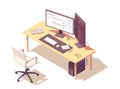 Vector isometric programmer workplace