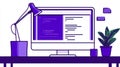 Coder\'s Desk Setup Royalty Free Stock Photo