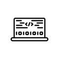 Black line icon for Codes, key and binary Royalty Free Stock Photo