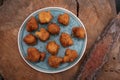 codfish croquets as snack savory food