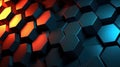 Coding Abstract Digital Hexagons on Abstract Technology Background. Generative AI Royalty Free Stock Photo