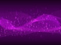 Coding. Abstract purple background with blurred lines and numbers. Royalty Free Stock Photo