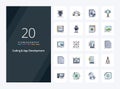 20 Coding And App Development line Filled icon for presentation Royalty Free Stock Photo