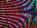 Coding application by programmer developer. Abstract computer script code. Computer language script code screen. Software