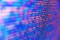 Coding application by programmer developer. Web development code: CSS/SASS styles preprocessor script lines. Code of javascript Royalty Free Stock Photo
