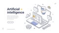 Coding and automation with a laptop and ai-powered code generation elements