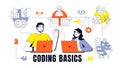 Coding basics concept illustration Royalty Free Stock Photo