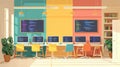 Coding Bootcamp for Kids Features Vibrant Workspace Designed for Learning and Creativity Royalty Free Stock Photo