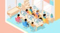Coding Bootcamp for Kids in Modern Colorful Workspace Fostering Creativity and Collaboration Royalty Free Stock Photo