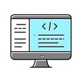 coding code geek color icon vector illustration Royalty Free Stock Photo