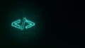 Coding code html programming language icon with plexus effect. Connected lines with dots. Illustration Royalty Free Stock Photo