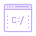Coding color line icon Royalty Free Stock Photo