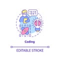 Coding concept icon Royalty Free Stock Photo