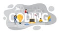 Coding concept. Idea of programming and software Royalty Free Stock Photo