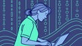 Coding & Cybersecurity: Digital Programming Focus, vector design Generative AI Royalty Free Stock Photo