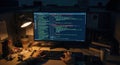 Coding in the Dark - A Programmers Nightly Routine Royalty Free Stock Photo