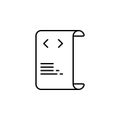 coding, design icon. Simple outline vector of Web Design Development  set icons for UI and UX, website or mobile application Royalty Free Stock Photo
