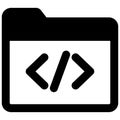 Coding folder Isolated Vector icon which can easily modify or edit